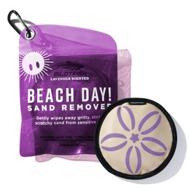 Pilotfish Beach Essentials Sand Remover Bag, Gentle Skin-Friendly Formula with 7 Natural Ingredients + Lavender Essential Oil, Talc-Free Sand Removal Beach Accessories, Must Haves, Gifts for Women