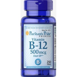 Puritan's Pride Vitamin B-12 500 mcg - 250 Tablets 74312113734
