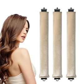 3 Stück Locken Ohne Hitzes, Heatless Curls Lockenwickler über Nacht Overnight Blowout Heatless Curls Band DIY Heatless Curls Band Frisurenset für Alle Haartypen (Beige)