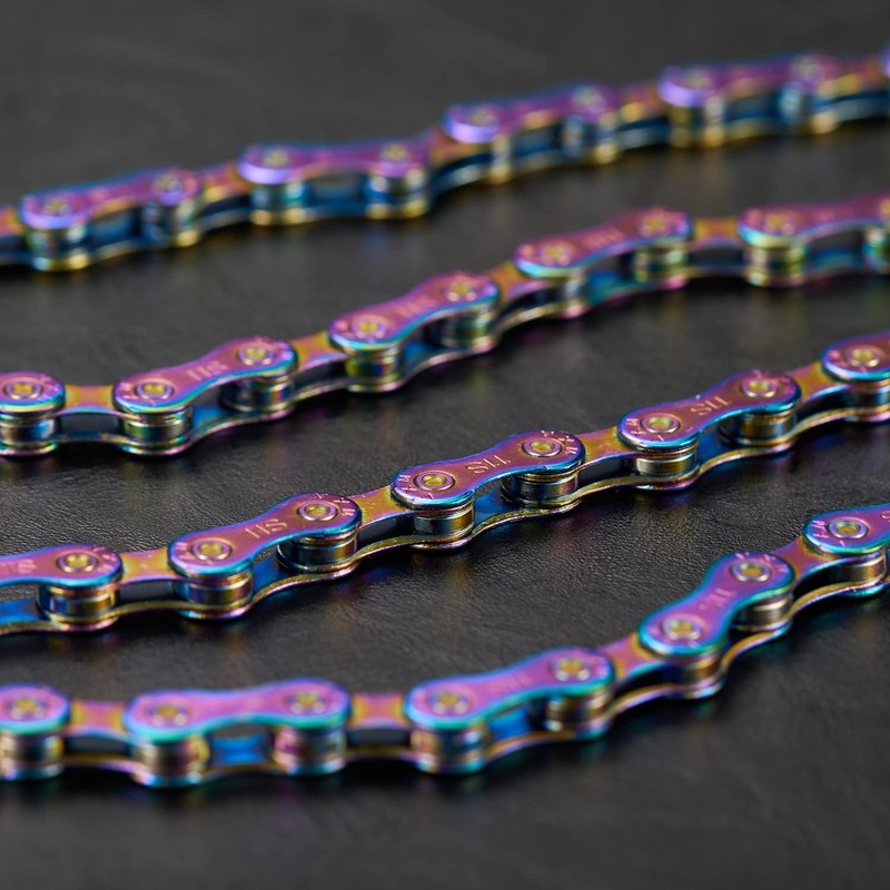 YBEKI Bicycle Chain 11-Speed Colour Bicycle Chain 1/2 x 11/128