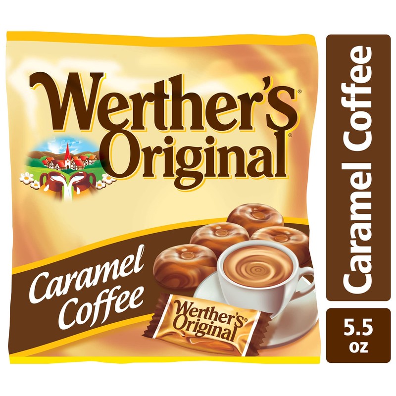 WERTHER'S ORIGINAL Caramel Coffee Hard Candy, Individually Wrapped Candy, 5.5