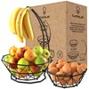 Fruit Basket with Banana Hanger and Fruit Bowl. Kitchen Counter
