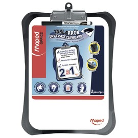 Maped Helix Usa Dry Erase Clipboard with Marker, Black (350210)