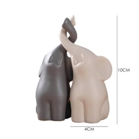 DUINIU 1 Pair of Elephant Statues, Elephant Gifts, Animal Decorations, Table Decorations, Elephant-Themed Decorations, The for Couples.