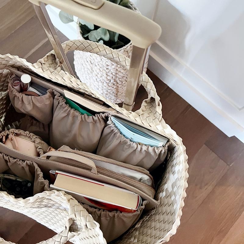 ToteSavvy Deluxe Bag Organizer Insert - Color: Luxe Red