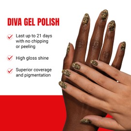 DND Gel Diva Polish Set - 1 each of Gel Polish and Nail Polish, 028 Ready For The Ball, 0.5 Fl Oz