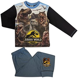 Jurassic World Boys Pyjamas - Long Sleeved - 4 to 10 Y - 7-8 Years / 122-128 cms Black/Blue