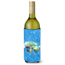 Manatee Momma and Baby Wine Bottle Beverage Insulator Beverage Insulator Hugger
