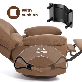 YUEYIN Modern Black Metal Recliner Handle Extender, Oversized Lever Extender for Elderly & Infirm, Ergonomic Design with 8 Tilt Angle