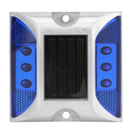 Solar Driveway Lights, Solar Power Ground Marker Lights Waterproof Outdoor Driveway Road Highway Spike Lamp, Outdoor Driveway Road Stud Lamp, Solar Deck Lights (Blue)