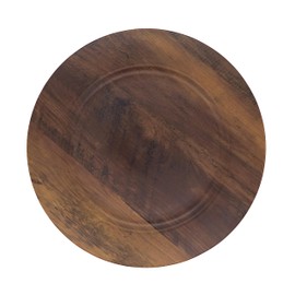 Sleek Faux Wood Charger Plate (Set of 4)
