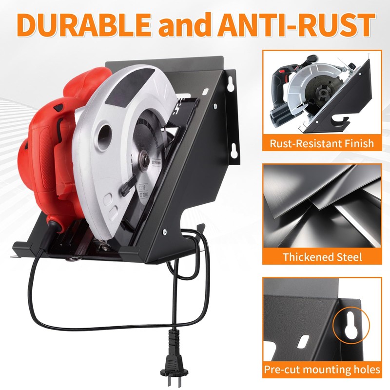 Shimeyao Circular Saw Holder Wall Mount Heavy Duty Metal Storage