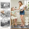 KIMODE Anti Fatigue Cushioned Kitchen Floor Mats,Floral Kitchen Rugs Sets