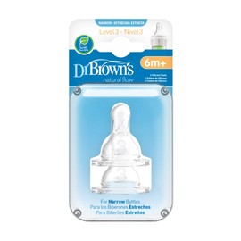 Dr.Brown's Options – Narrow Mouth Teat +6 meses transparent