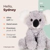 Bearington Sydney Plush Koala Stuffed Animal, 10.5 Inches Gray