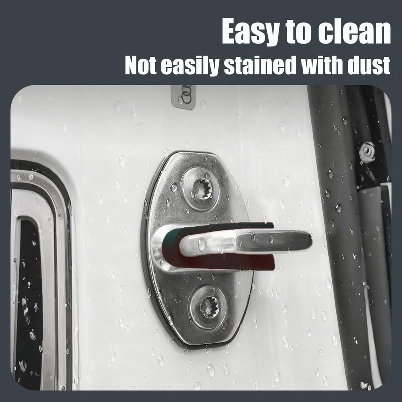 Hikiwin Silicone Car Door Latch Covers, Car Door Lock Cover