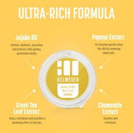 BELWEDER Lip Balm, Exfoliating and Nourishing 5.5ml - 2-in-1 Care - Exfoliate, Moisturize and Regenerate Lips - Transparent Balm for Men and Women