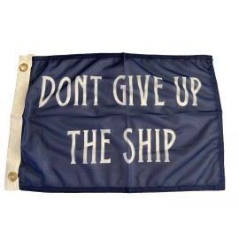 Unbranded 12x18 12"x18" Historical Commodore Don't Give Up The Ship Blue Flag-Bx 40