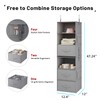 Vailando 6-Tier Hanging Shelves for Closet, Two 3-Shelf Hanging Closet