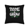 Thyme To Grow Up Gardening Mint Basil Oregano Plant Throw