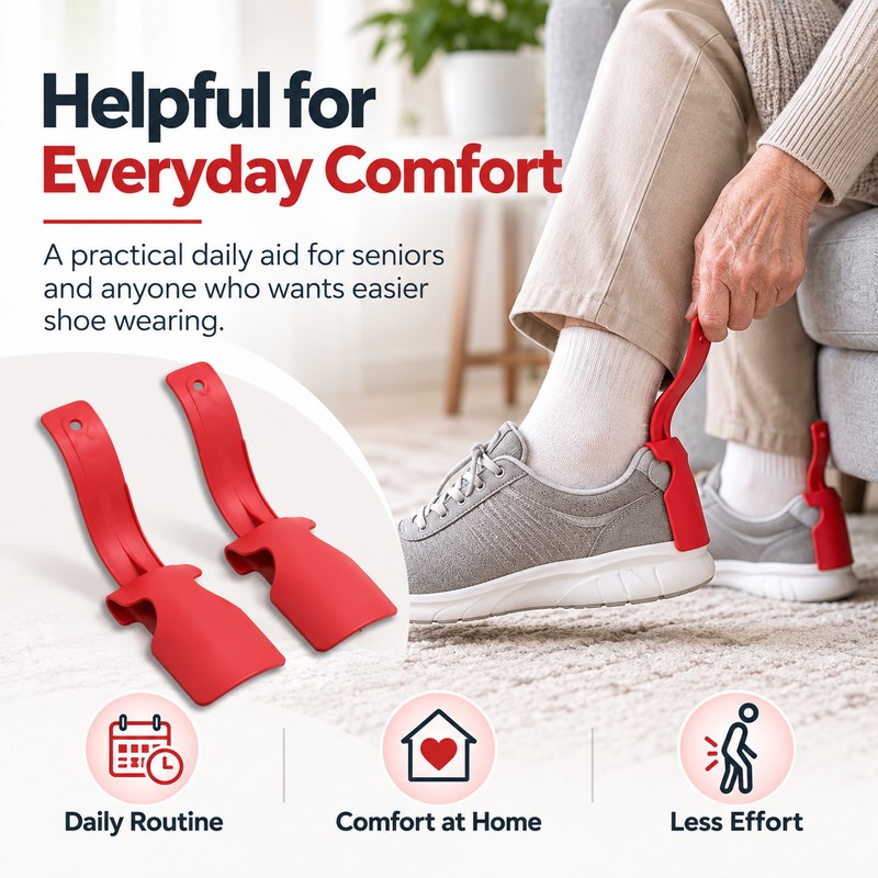 Plastic Shoe Helpers for Easy Shoe Wearing – 2-Piece Curved