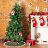 MACTING Christmas Tree Skirt, 30 Inches Red and Green Stripes