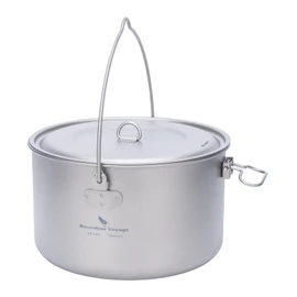 Boundless Voyage 2900ml Camping Pot Titanium Pot with Lid Folding Bail Handle Camping Hiking Picnic Ultralight Portable Cookware 2045C