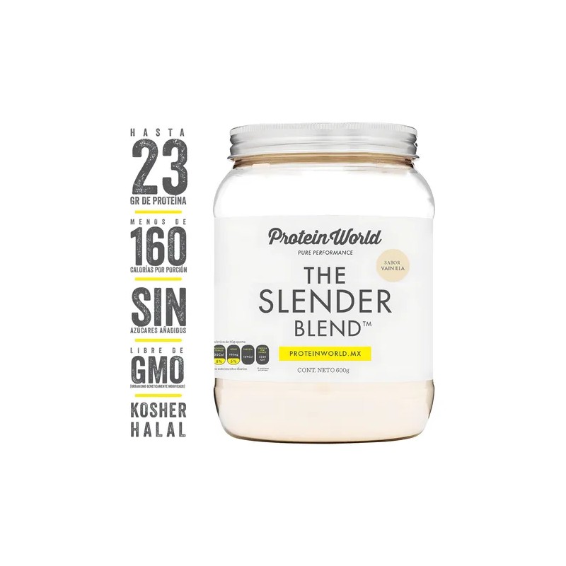 Protena The Slender Blend 600g Protein World Sabor Frutilla