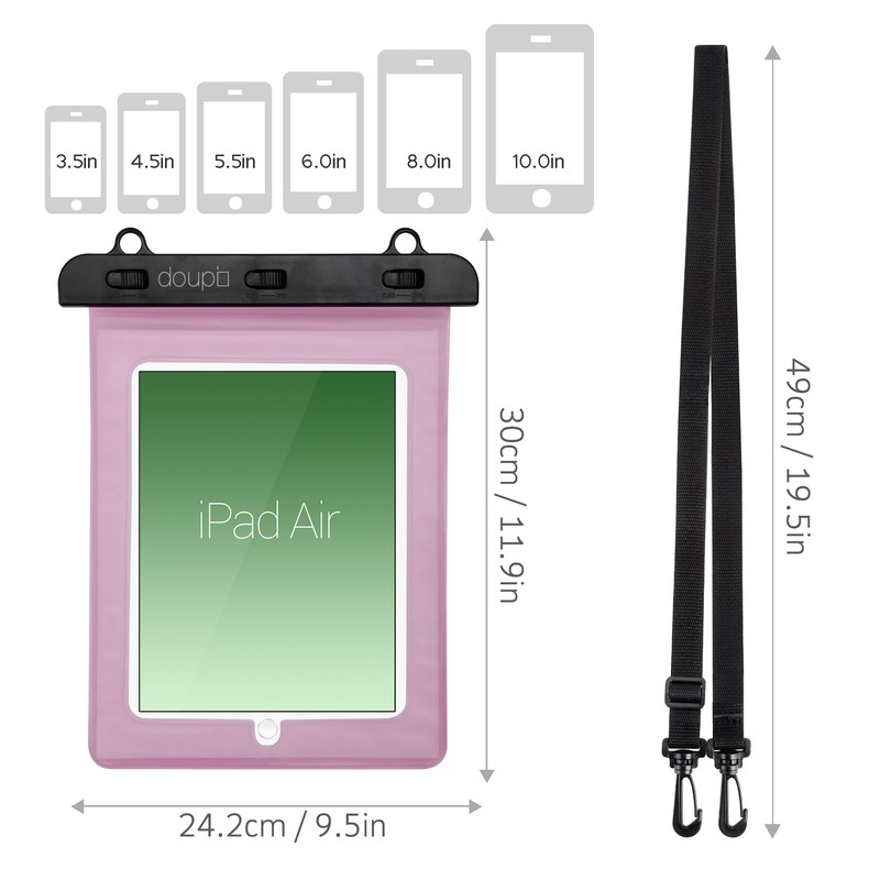 doupi Waterproof Protective Case 280x210mm for 9/10 inch Tablet Touchscreen