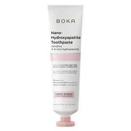 Boka Boka Fluoride Free Toothpaste Nano Hydroxyapatite, Helps Remineralize, Appropriate for Sensitive Teeth, Whitening - for Adult, Kids Oral Care - Coco Ginger Flavor, 4 Oz (113g) 1 Pk - US Manufactured