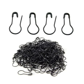 1000PCS Metal Gourd Safety Pins Small Wire Pins Craft Bulb Pin Clothing Tag Pins DIY Home Accessories (Black)