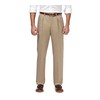 Haggar Men's Premium No Iron Khaki Classic Fit Pleat Front