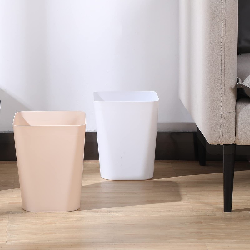 Amyhill 10 Pcs Square Plastic Trash Can Wastebasket Small Garbage