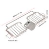 Faucet Storage Shelf Aluminum Plastic Two Containers with Towel Rod