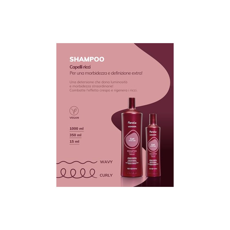Fanola Wonder Curl Shampoo for Curly and Wavy Hair