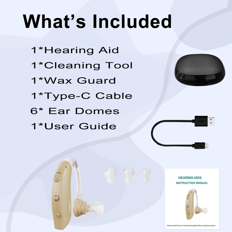 Hearing Aids, Hearing Aids for Seniors with Bluetooth Noise Cancellation,