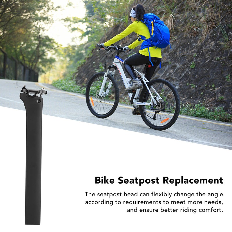 Carbon Fiber Bike Seatpost Replacement Straight Bike Saddle Post Adjustable