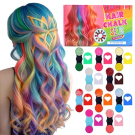 Hair Chalk for Girls Washable,Ultikare 10 Colors Temporary Hair Dye Comb for Kids and Teens, Easy to Apply and Wash Out, Fun Gift for Birthday, Parties, Cosplay, Ages 6-13