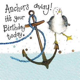 ALEX CLARK Happy Birthday Anchors Away Card