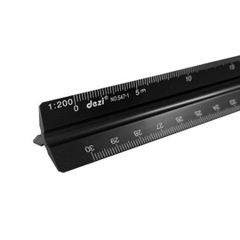 1 Pcs Black Aluminum Alloy Ruler Metal Triangle Ruler Suitable for Students, Engineers and Architects