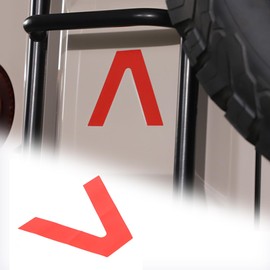 Tumukiw 1PCS Red Inverted V-Shaped Sticker Rear Trunk Door Trim Sticker Decals Compatible with Ineos Grenadier 2020-2024 Car Tailgate Sticker Decorative Accessories(Red)