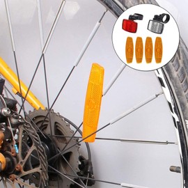 Bicycle Reflectors Front Rear Set, Bicycle Reflectors Spoke Reflectors, Set Bicycle Reflectors Front and Rear, Bicycle Reflectors Front and Rear, for Mountain Bike, Road Bike Safety
