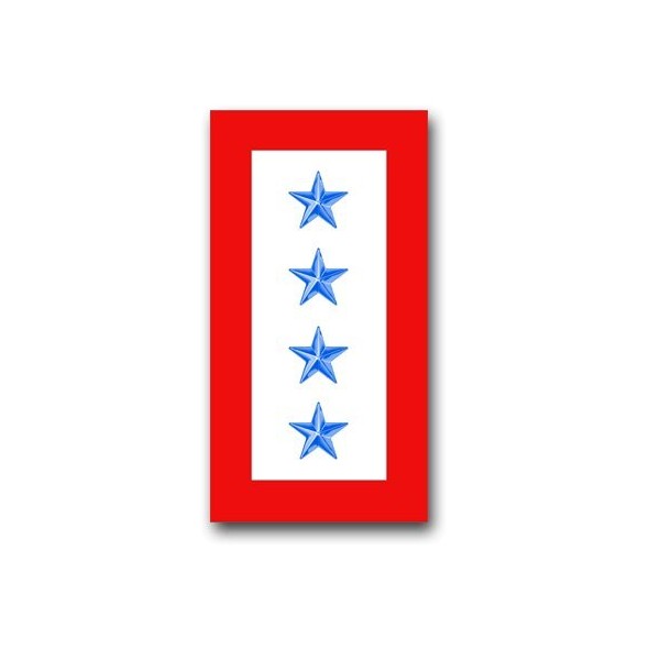 United States Army ' Four Blue Stars ' Service Flag Decal Sticker 5.5"