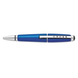 Edge Pen, 0.7 mm, Medium, Black Ink, Blue Barrel (2 Pack)