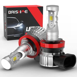 BRISHINE H11 H8 H9 Switchback LED Fog Light Bulbs 6000K White/3000K Amber Yellow, Super Bright DRL Fog Light Bulbs(Pack of 2)