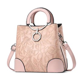 DEEVORCA Women's Handbags Fashionable Women's Shoulder Bags Exquisite Embossed Design Removable Shoulder Strap Messenger Bags Travel Holiday Party Tote Bags Waterproof PU, red, L, satchel