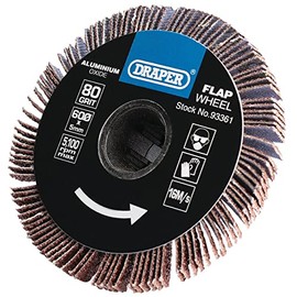 Draper 93361 80 Grit Aluminium Oxide Flap Wheel (5 x 60mm)