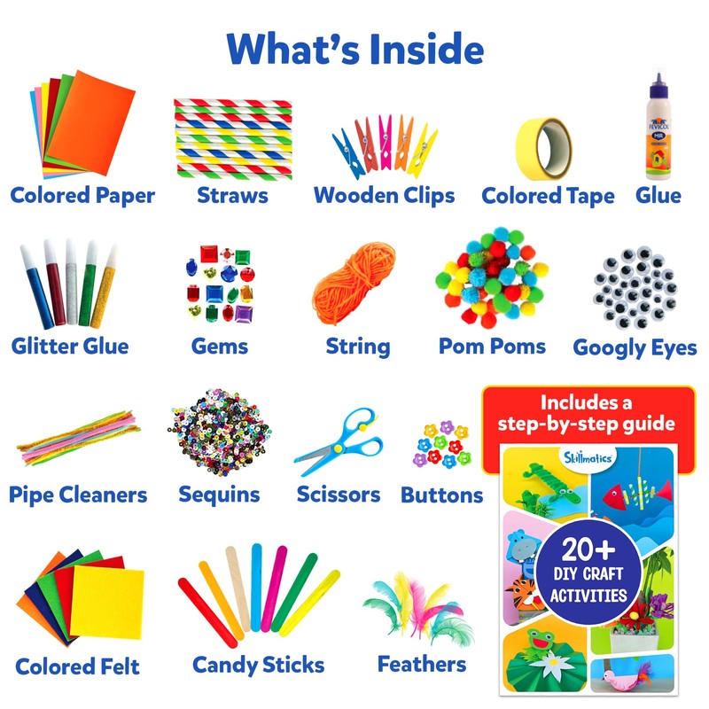 Skillmatics Ultimate Art & Craft Kit for Kids - 2000+