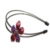 JCGY Set of 2 Crystal Flower Headbands Metal Wire Hairbands