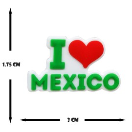 Mexico Love Badge Reel ID Holder Accent Chain Badge Clip Yazzle Dazzle Set of 2 Nurse Doctor